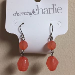 Coral Charming Charlie Earrings